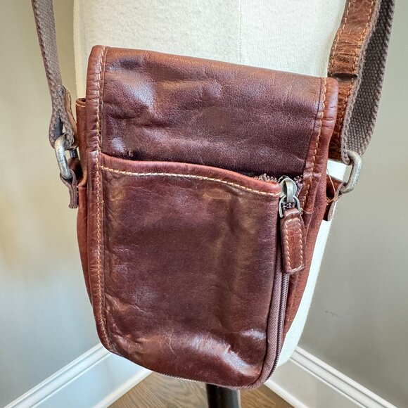 Vintage Jack Georges Brown Leather Crossbody Bag - Picture 8 of 16